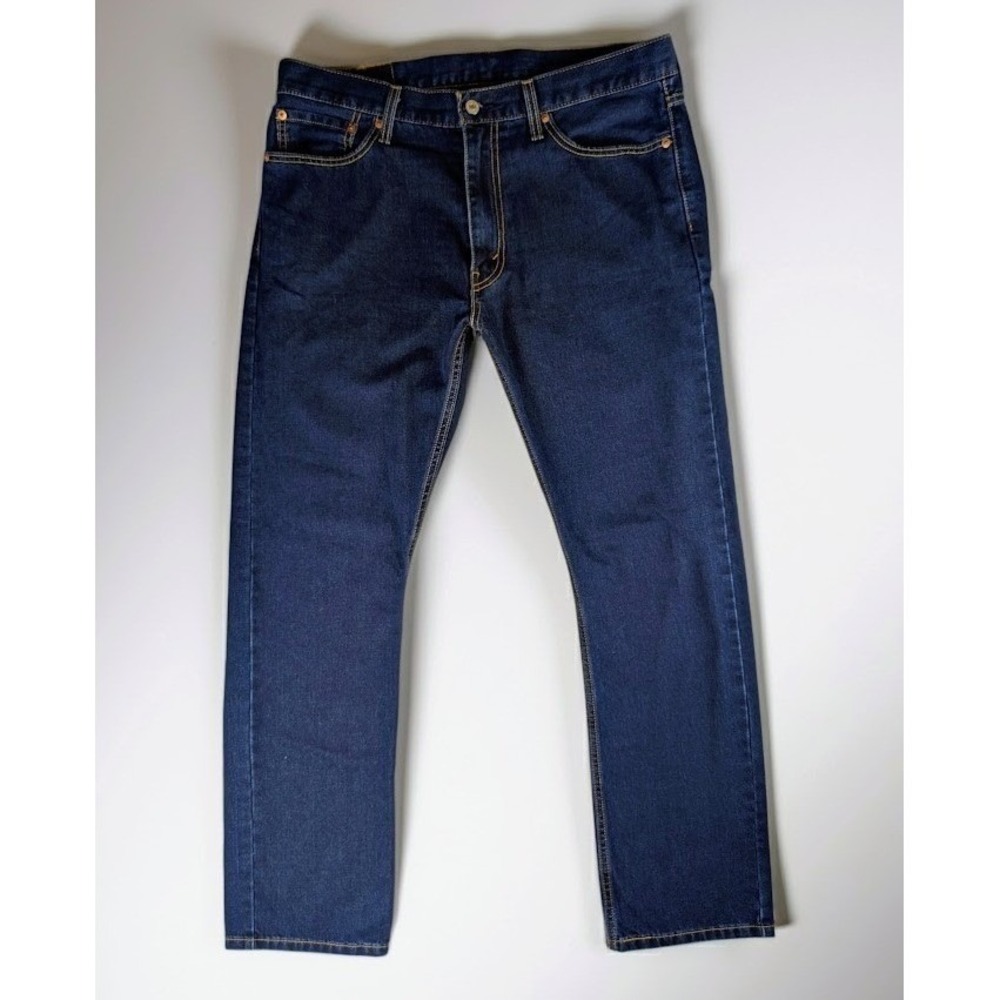 Levi's 513 Slim Straight Jeans Men's 36x32 Dark Wash Denim Blue